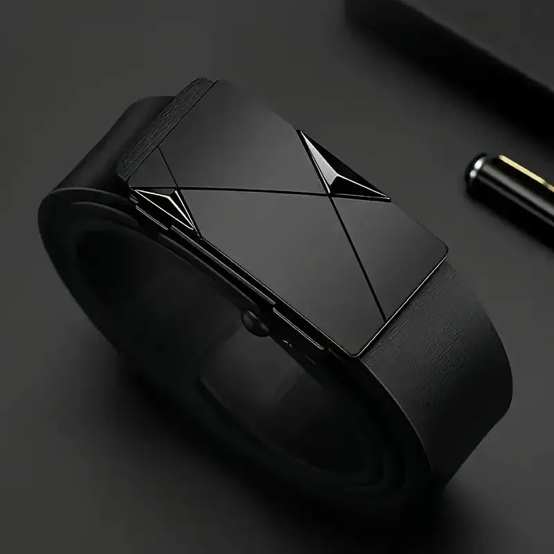 Cinturón hombre de PU con hebilla automática moderna