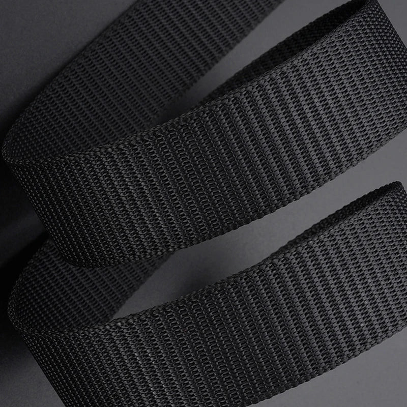 Cinturón hombre de lona con hebilla automática para jeans