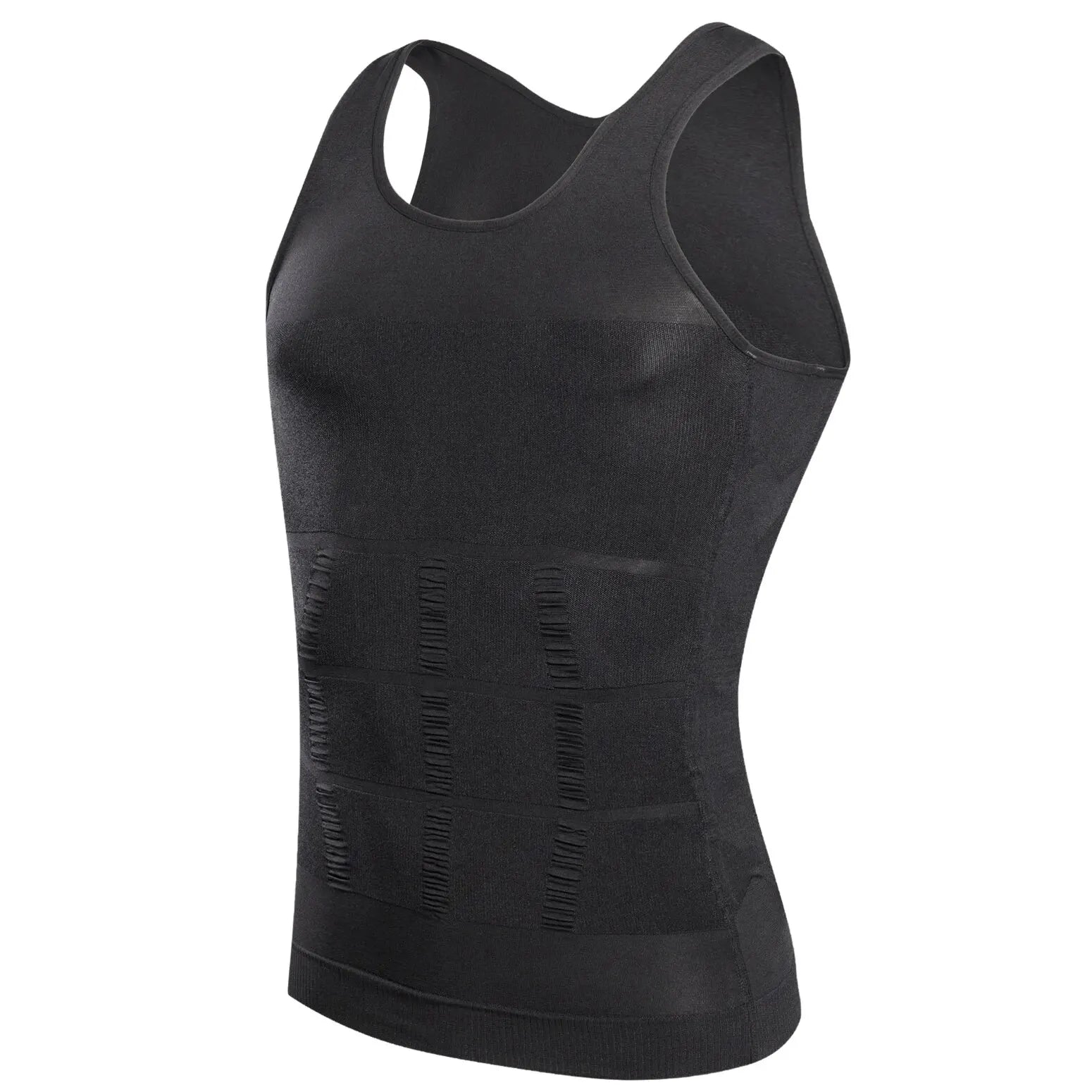 Camiseta compresiva hombre sin costuras para control abdominal