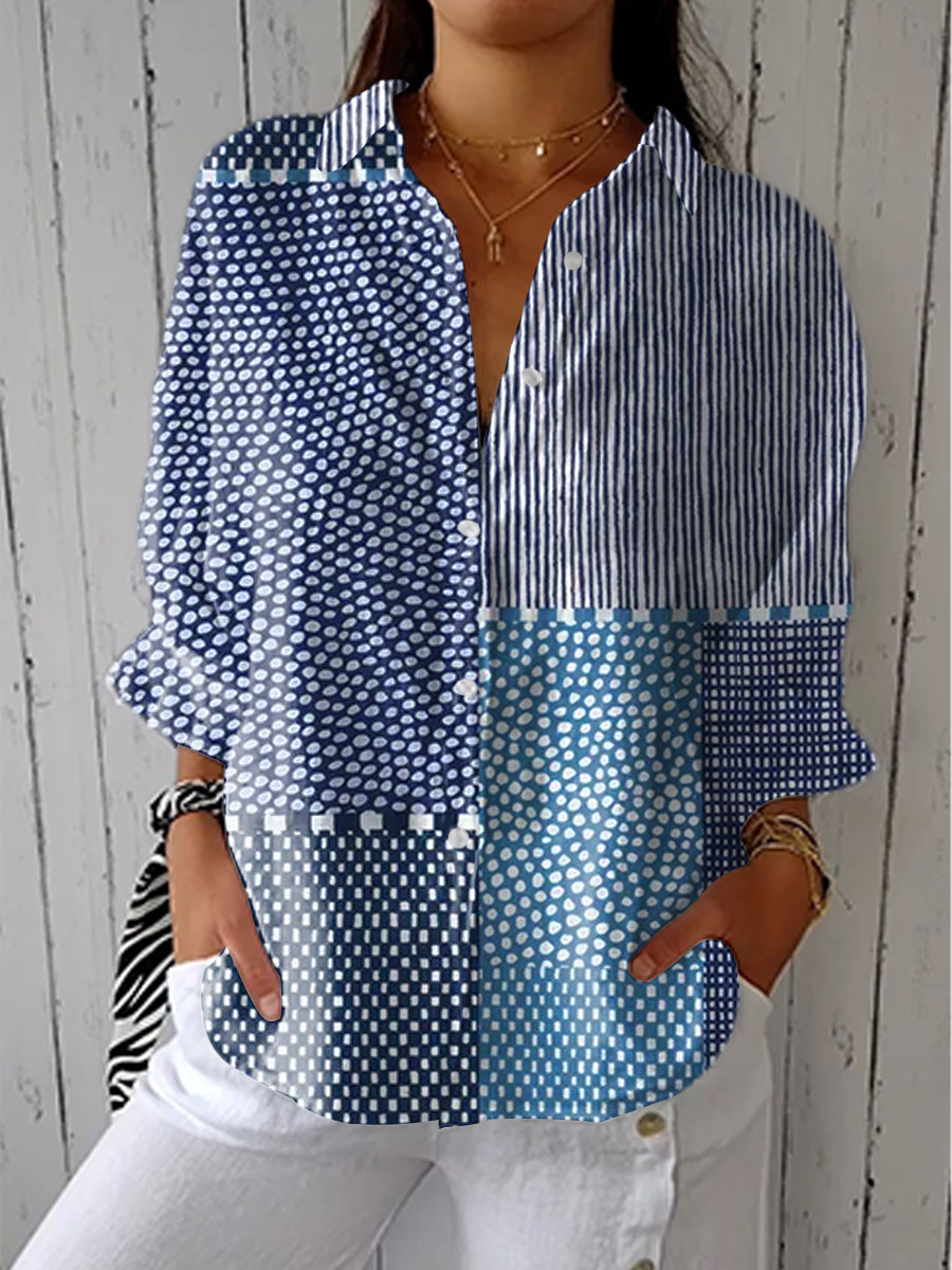 Blusa – Patchwork oceánico con un toque original