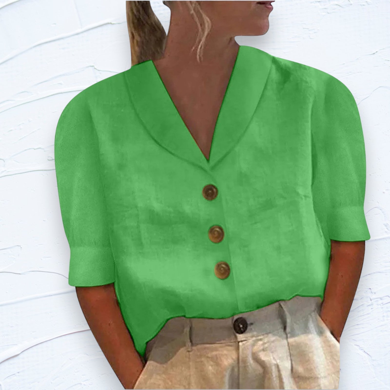 Top elegante de lino – Comodidad veraniega sin esfuerzo
