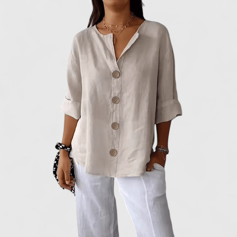 Olivia | Blusa holgada con escote de pico
