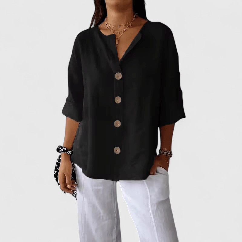 Olivia | Blusa holgada con escote de pico