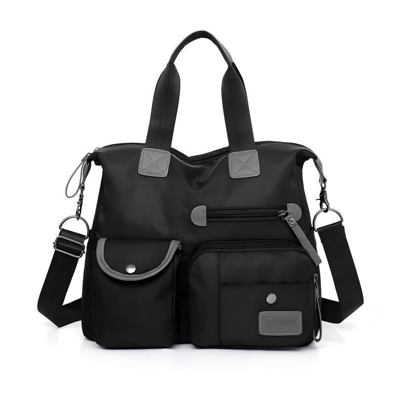 Gran bolso tote impermeable de nylon para mujer, perfecto para la escuela y el trabajo