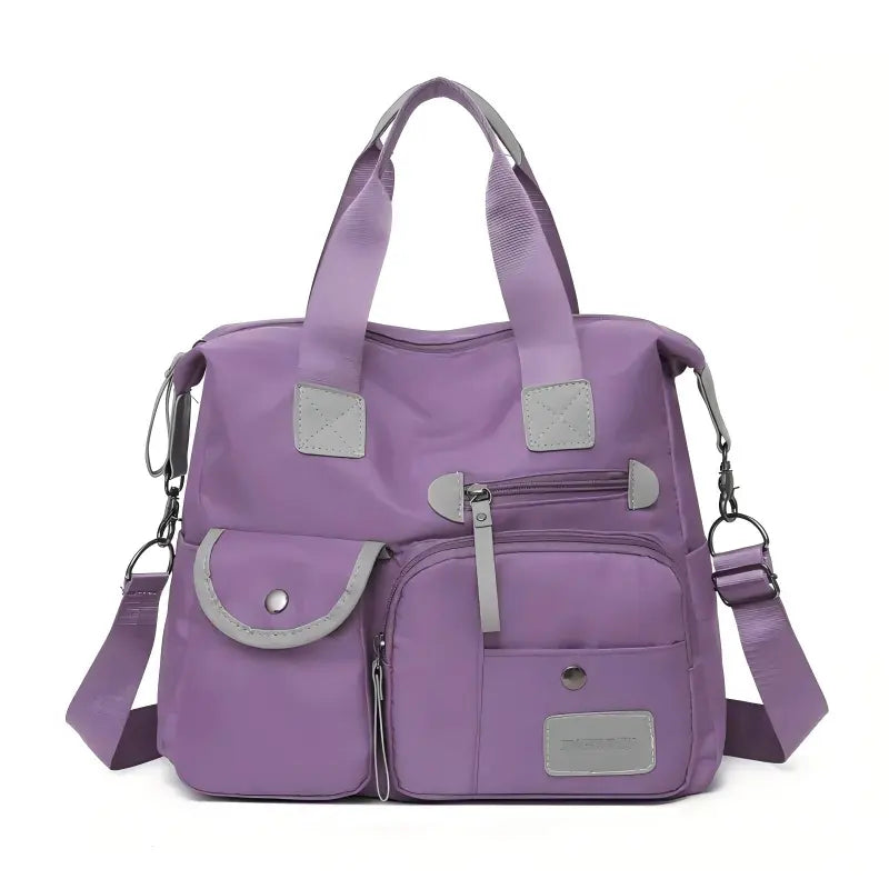 Gran bolso tote impermeable de nylon para mujer, perfecto para la escuela y el trabajo