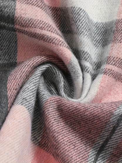 Camisa de poliéster a cuadros con botones para estilo casual