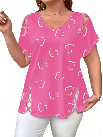 Blusa mujer con estampado tie-dye y detalles entrelazados