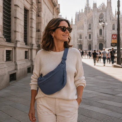 Bolso bandolera mujer en nylon con bolsillos y correa ajustable