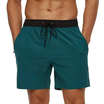 Bañador hombre secado rápido con cordón para playa verano
