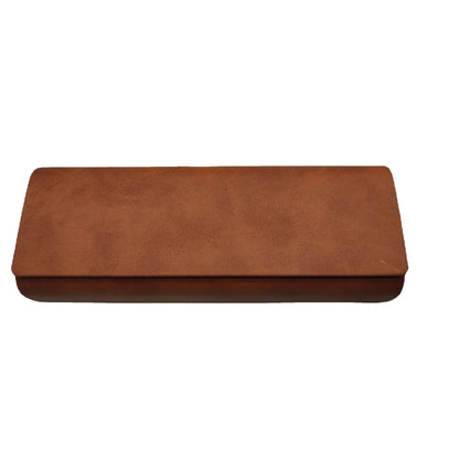 Estuche rígido unisex para gafas con diseño plegable y acabado PU