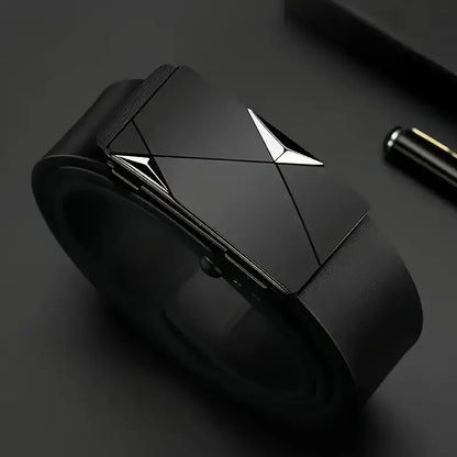 Cinturón hombre de PU con hebilla automática moderna