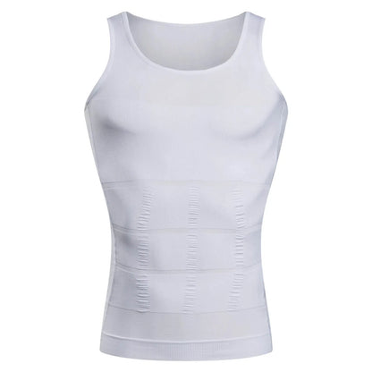 Camiseta compresiva hombre sin costuras para control abdominal