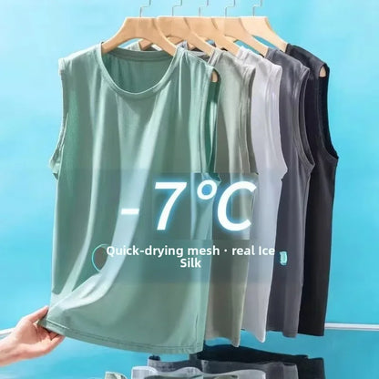 Camiseta sin mangas hombre transpirable de secado rápido para verano