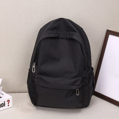 Mochila mujer escolar de nylon impermeable con gran capacidad