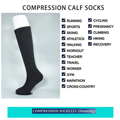 Calcetines de compresión unisex para deporte viaje y uso diario