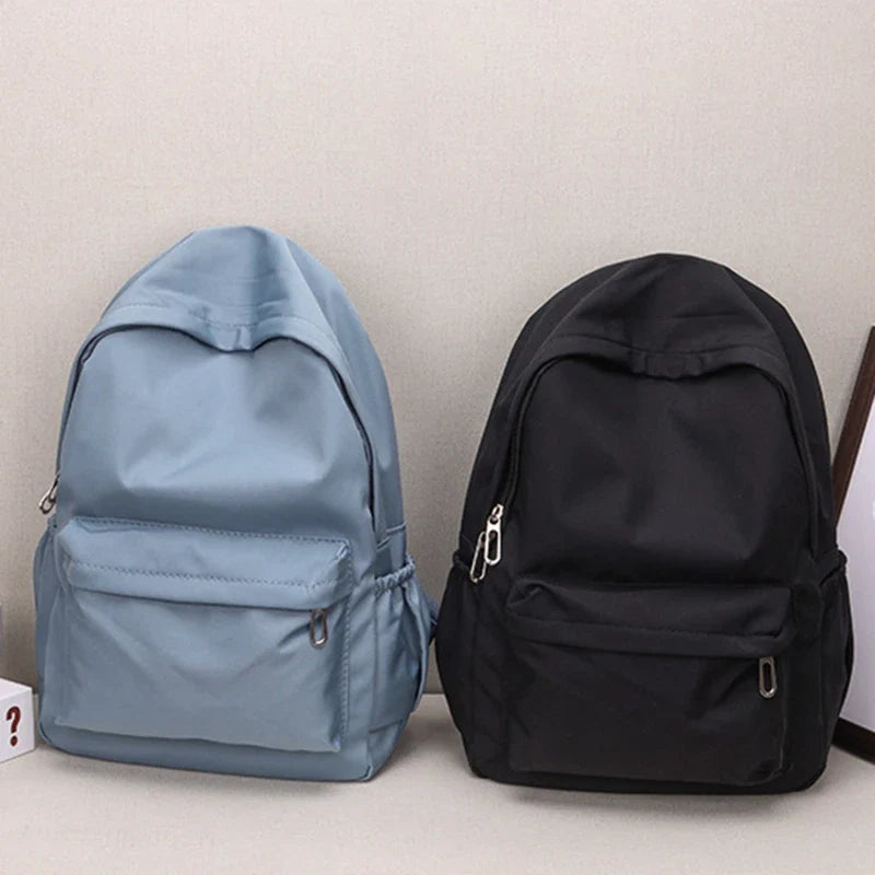 Mochila mujer escolar de nylon impermeable con gran capacidad