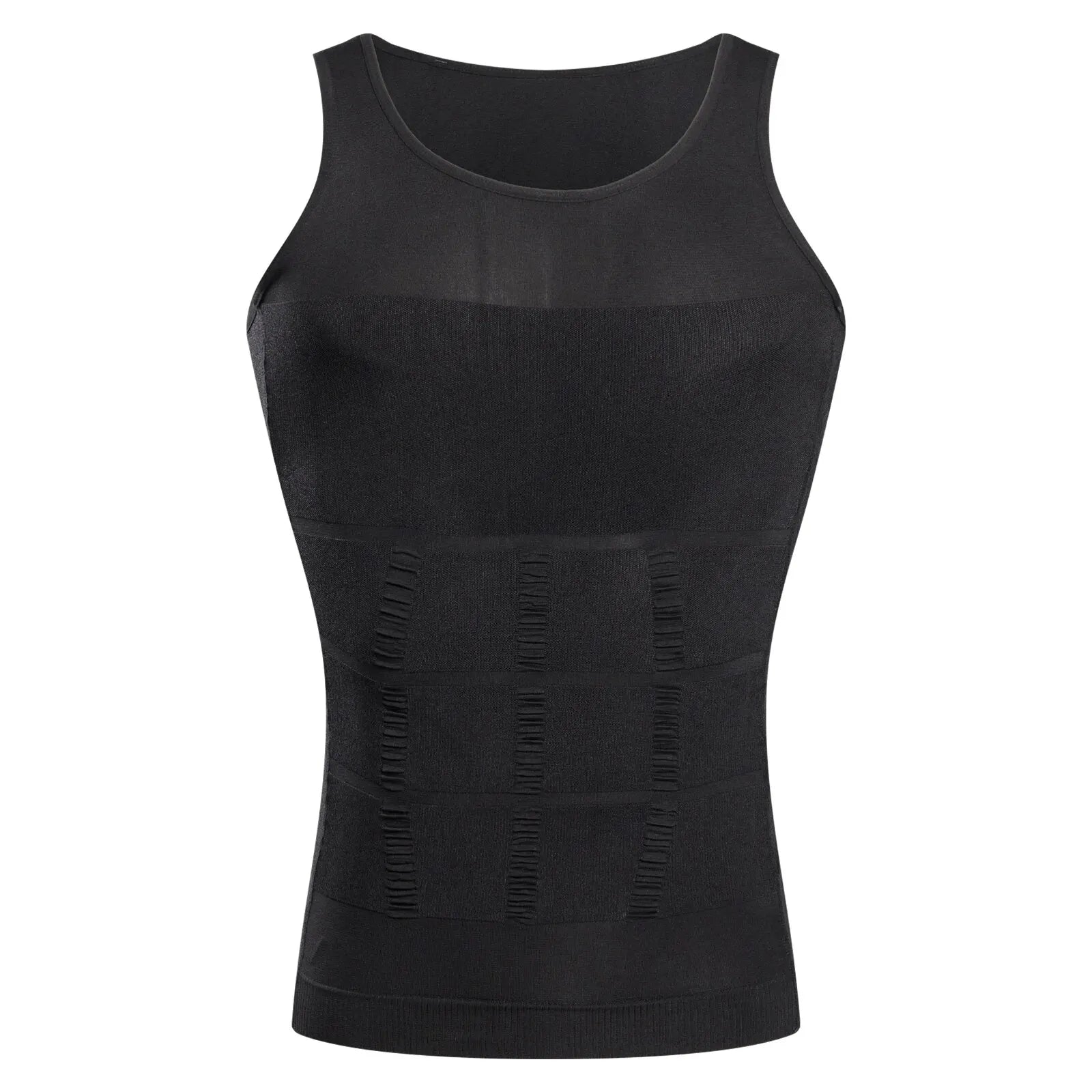 Camiseta compresiva hombre sin costuras para control abdominal