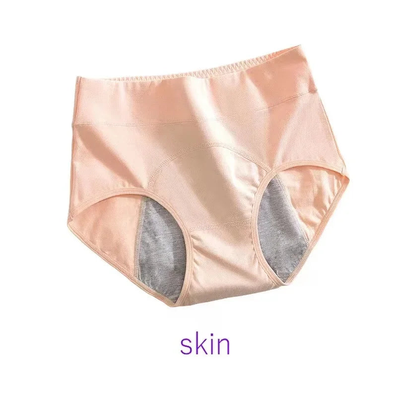 Braga menstrual mujer algodón de cintura alta anti-fugas