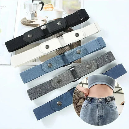 Cinturón elástico invisible unisex sin hebilla para jeans y pantalones