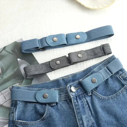 Cinturón elástico invisible unisex sin hebilla para jeans y pantalones