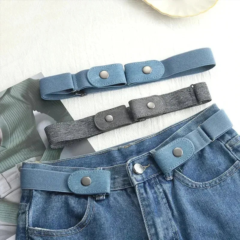 Cinturón elástico invisible unisex sin hebilla para jeans y pantalones