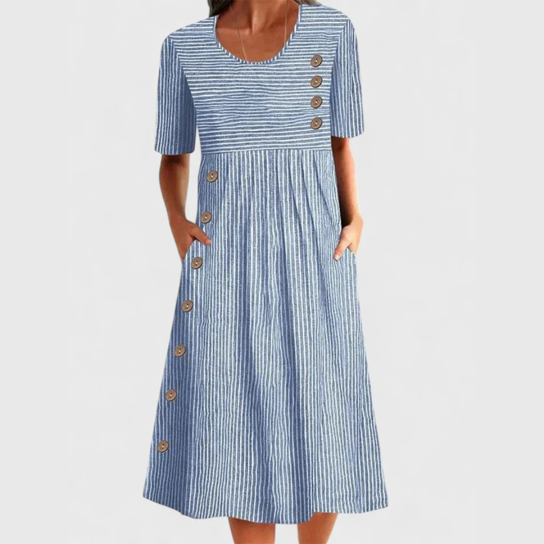 Aurora | Vestido midi de rayas