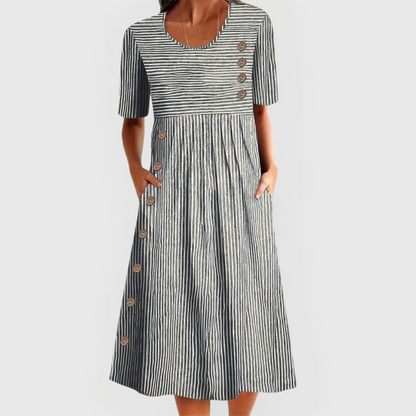 Aurora | Vestido midi de rayas