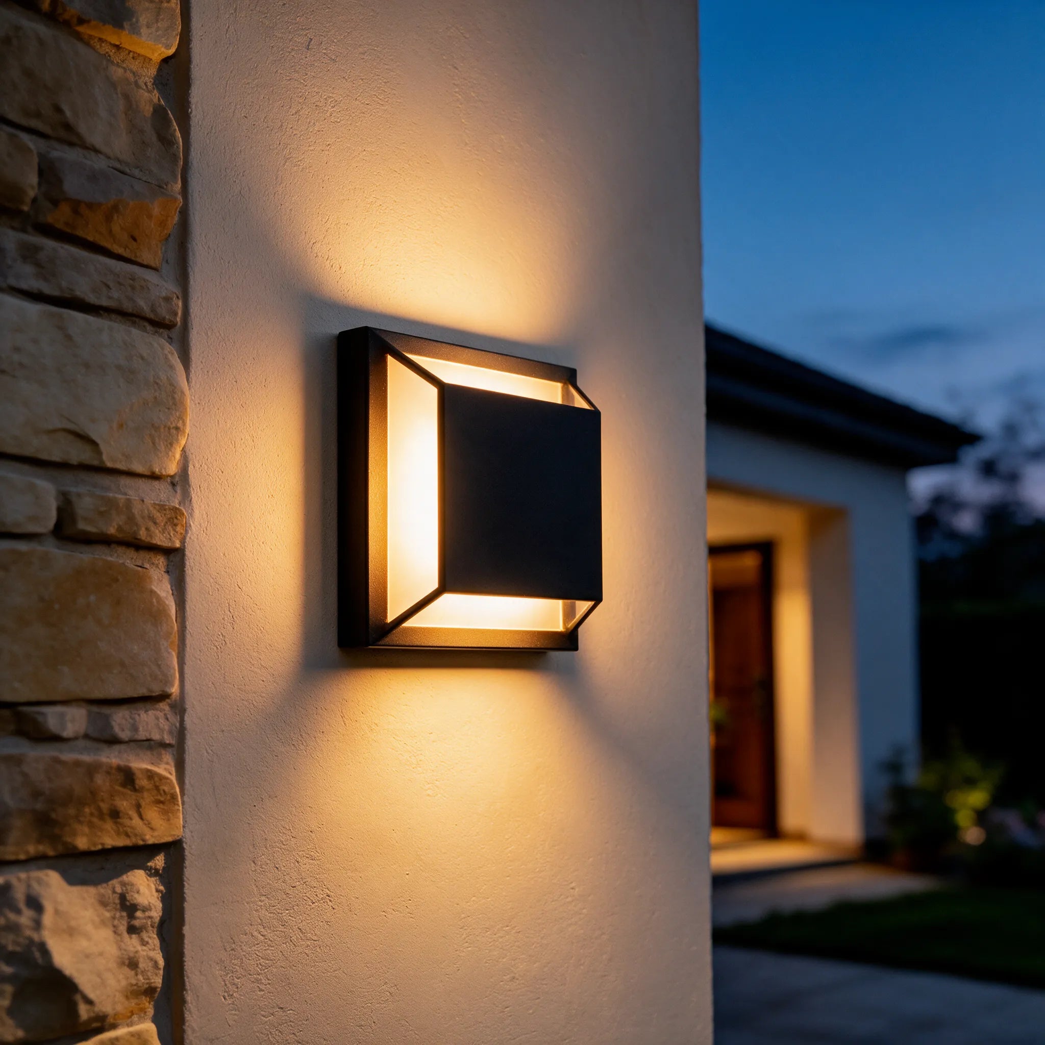 BeseGlow · Aplique LED Cuadrado para Exterior