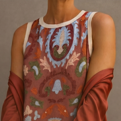 Conjunto de vestido largo para mujer con chaleco abierto a juego