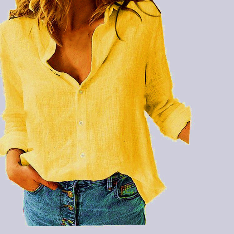 Sabine | Blusa holgada con solapa y botones