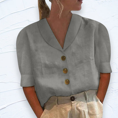 Top elegante de lino – Comodidad veraniega sin esfuerzo