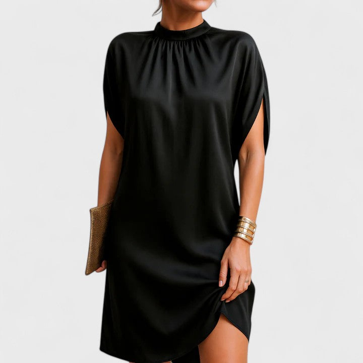 Evangeline | Vestido de escote de pico que realza la figura