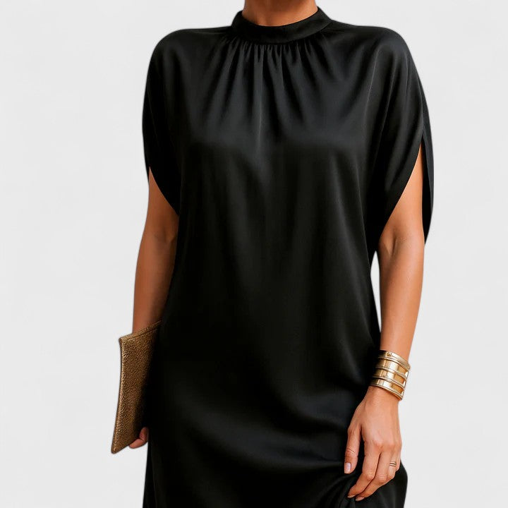 Evangeline | Vestido de escote de pico que realza la figura