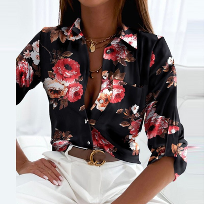 Gabriella | Blusa de botones con estampado geométrico