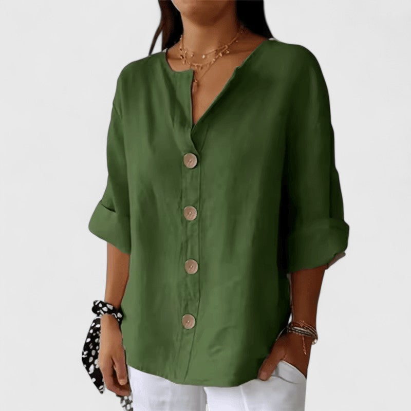Olivia | Blusa holgada con escote de pico