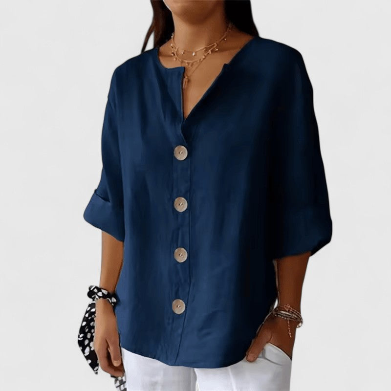 Olivia | Blusa holgada con escote de pico