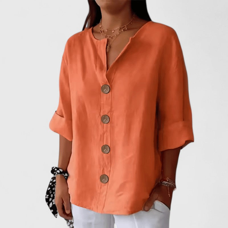 Olivia | Blusa holgada con escote de pico