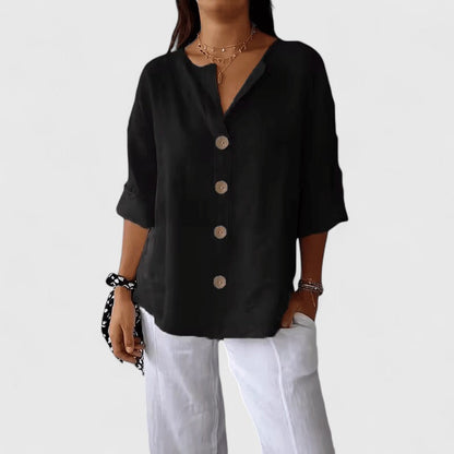 Olivia | Blusa holgada con escote de pico
