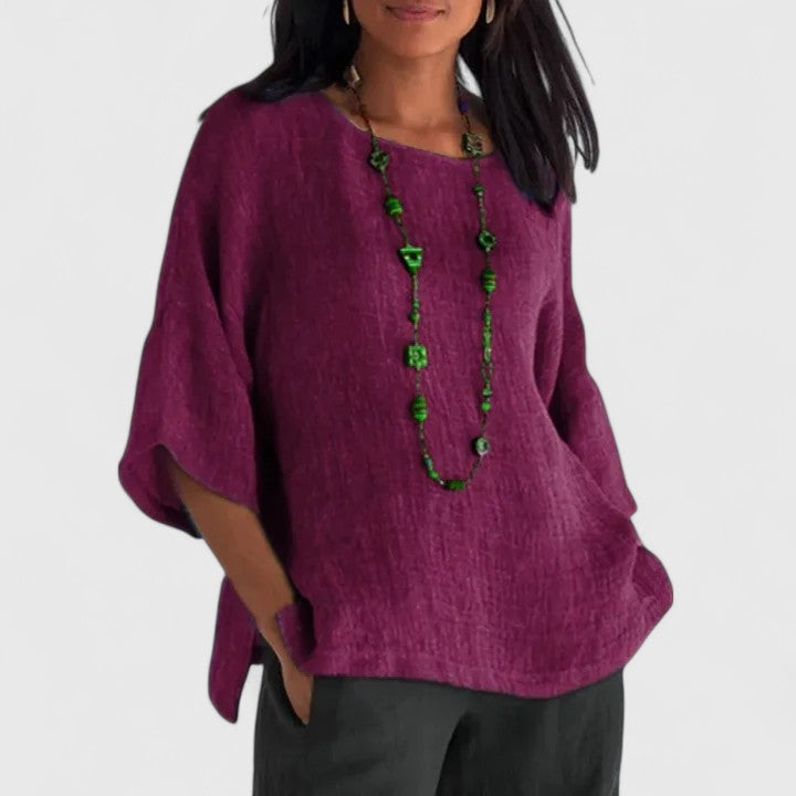 Sienna | Blusa holgada de manga tres cuartos
