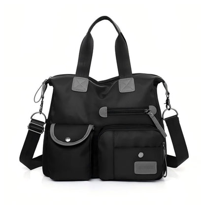 Gran bolso tote impermeable de nylon para mujer, perfecto para la escuela y el trabajo