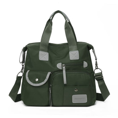Gran bolso tote impermeable de nylon para mujer, perfecto para la escuela y el trabajo