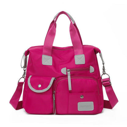 Gran bolso tote impermeable de nylon para mujer, perfecto para la escuela y el trabajo