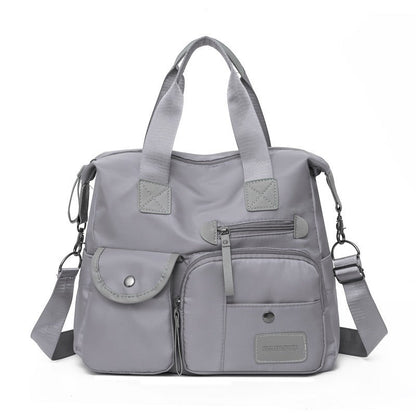 Gran bolso tote impermeable de nylon para mujer, perfecto para la escuela y el trabajo
