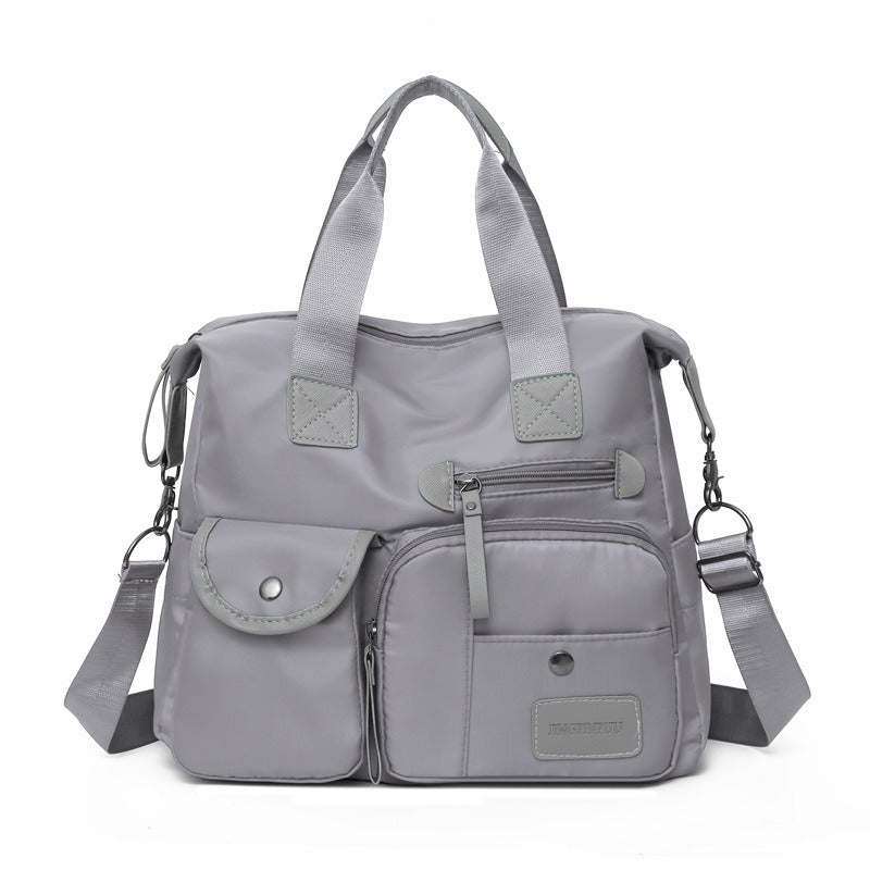Gran bolso tote impermeable de nylon para mujer, perfecto para la escuela y el trabajo