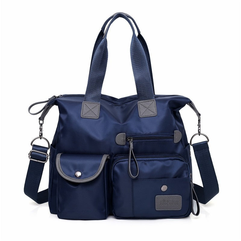 Gran bolso tote impermeable de nylon para mujer, perfecto para la escuela y el trabajo