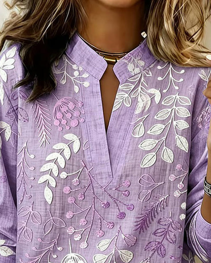 Xiomara | Blusa floral de cuello alto